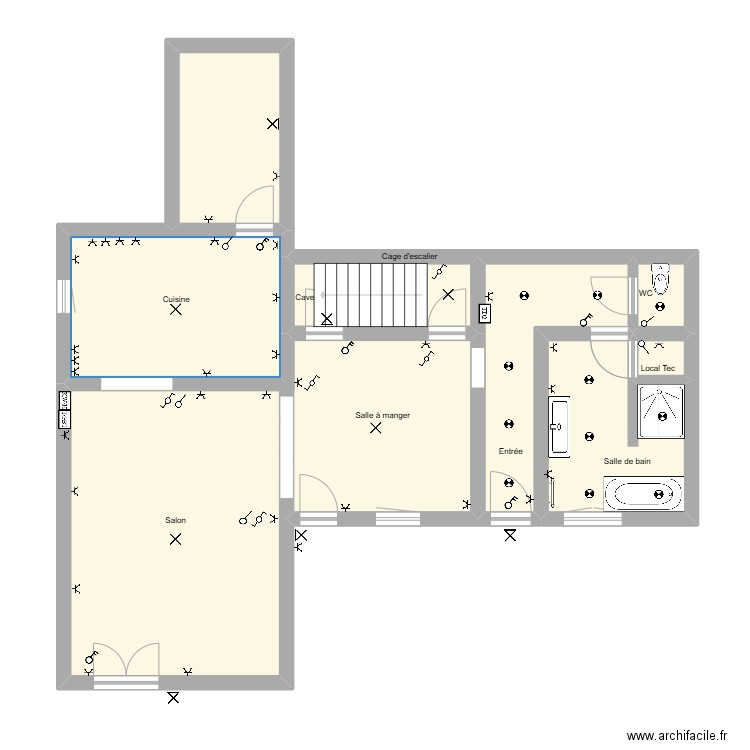 christophe dedape rez. Plan de 8 pièces et 94 m2