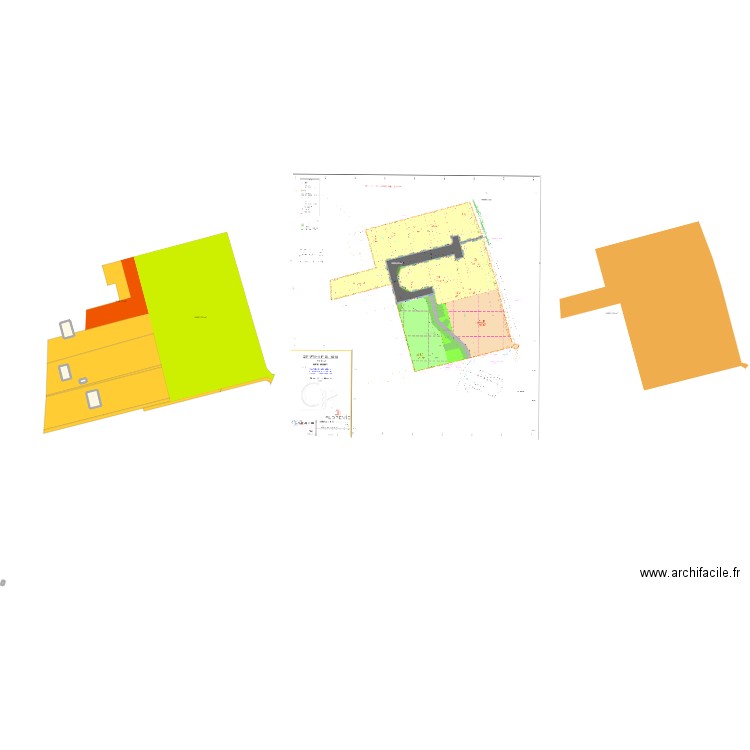 MERIGNIES version DF. Plan de 5 pièces et 358 m2