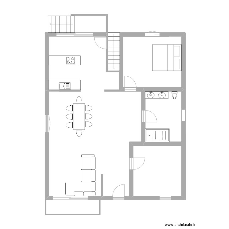 Derya. Plan de 4 pièces et 38 m2