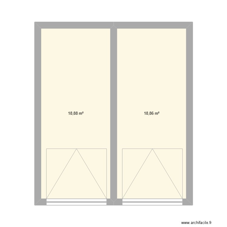 Plan garage. Plan de 2 pièces et 38 m2