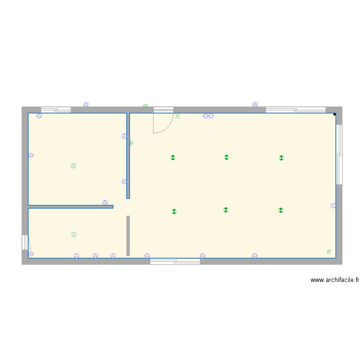 Aquigny. Plan de 1 pièce et 71 m2