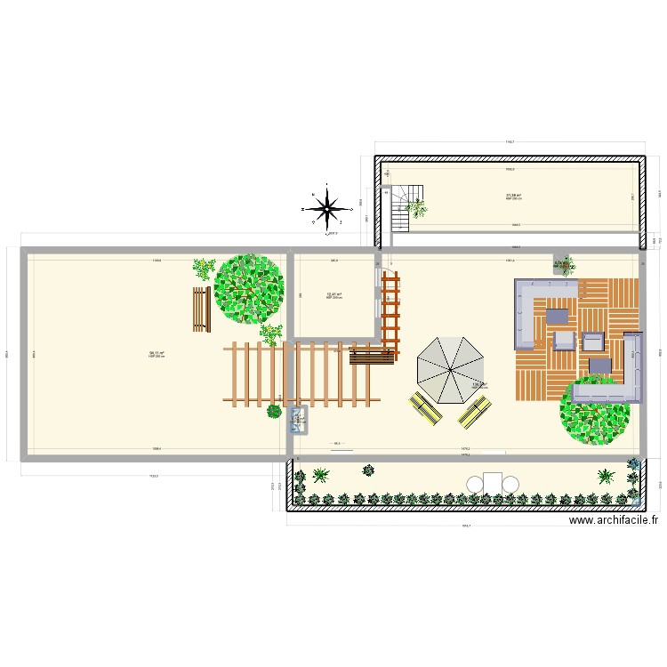 Plan terrasse Cambronne. Plan de 6 pièces et 277 m2