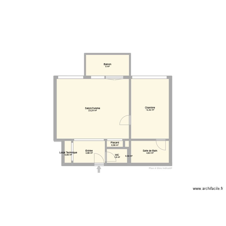 Plan_Raphaëlle. Plan de 10 pièces et 52 m2