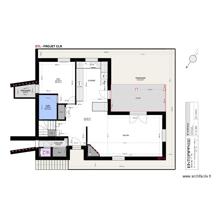 CLOR HBY. Plan de 12 pièces et 136 m2