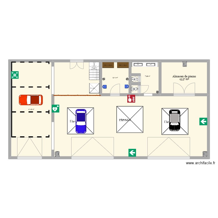 Planta Baja. Plan de 7 pièces et 191 m2