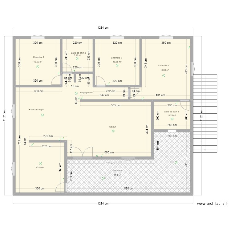 GOURPIL 1. Plan de 7 pièces et 130 m2