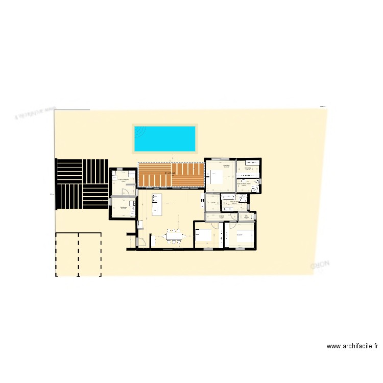 COUSINS II - PROJET 5. Plan de 10 pièces et 64 m2