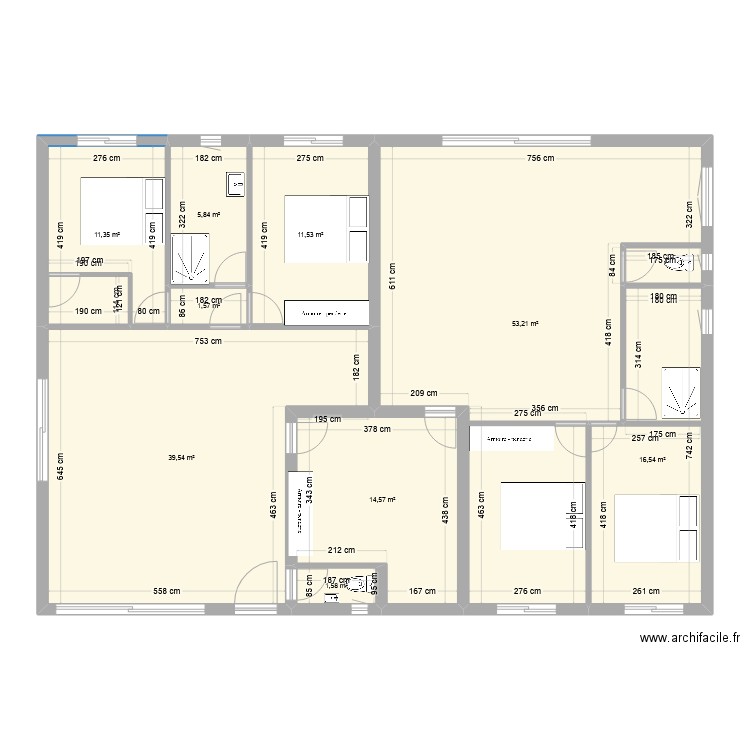 Lucile maison 2. Plan de 9 pièces et 156 m2