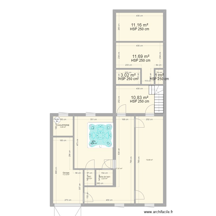 MAISON PIERRE BROSSOLETTE. Plan de 19 pièces et 199 m2