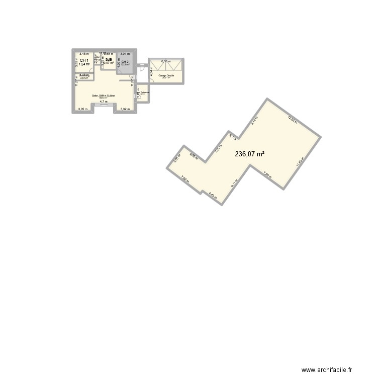 Maison Laroque V1. Plan de 9 pièces et 428 m2