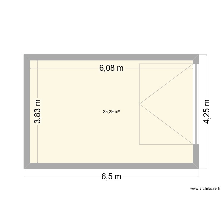 garage 983. Plan de 1 pièce et 23 m2