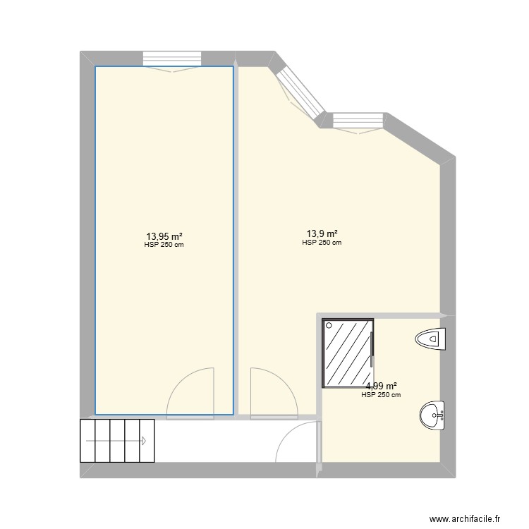 CHAMBRE ENFANT 28/10/24. Plan de 3 pièces et 33 m2