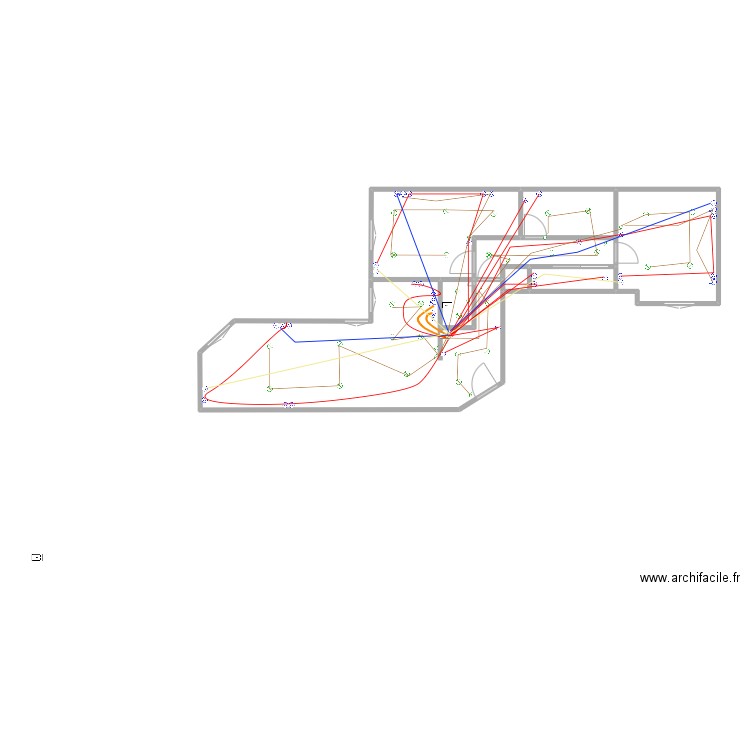 Bois Colombes - Plan Électricité 1. Plan de 8 pièces et 63 m2