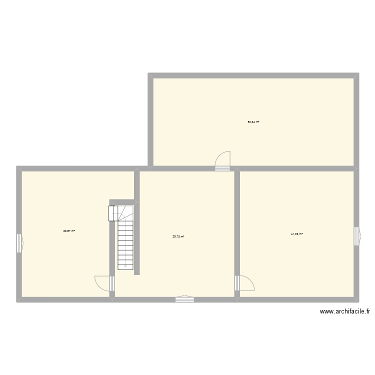 etage maison 2. Plan de 4 pièces et 165 m2