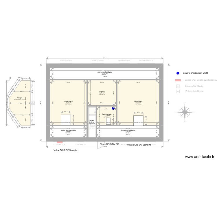 ML24015827. Plan de 16 pièces et 176 m2