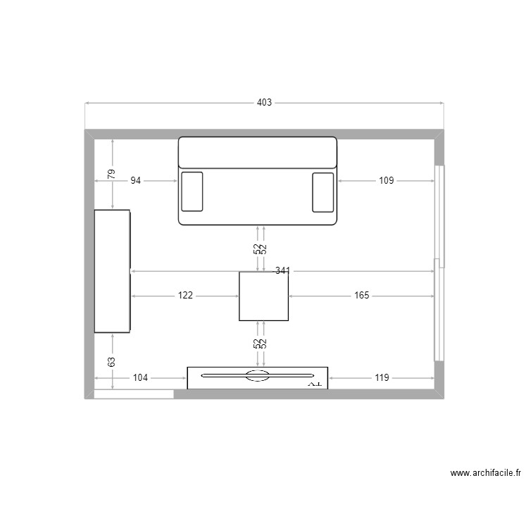 SALON D APPOINT. Plan de 1 pièce et 11 m2