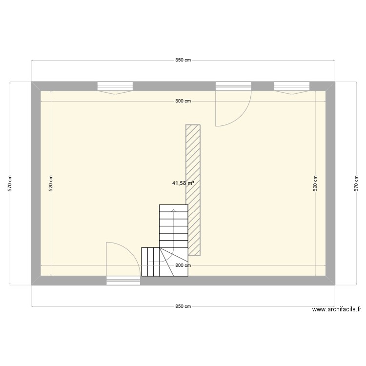 NEUVE. Plan de 6 pièces et 77 m2