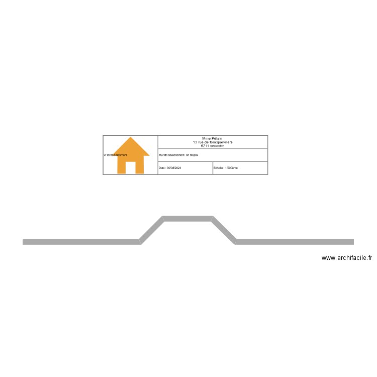 Pétain. Plan de 0 pièce et 0 m2