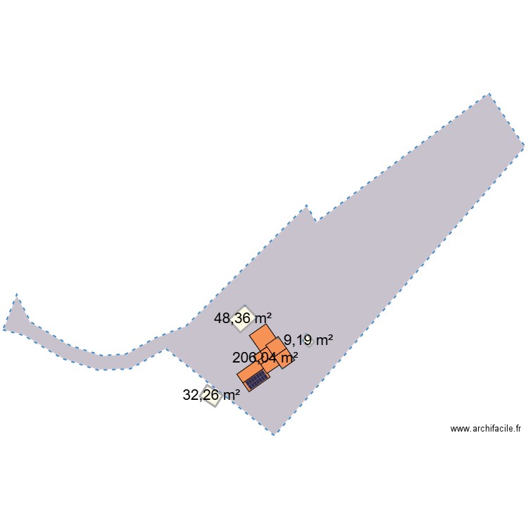 vidau. Plan de 4 pièces et 296 m2