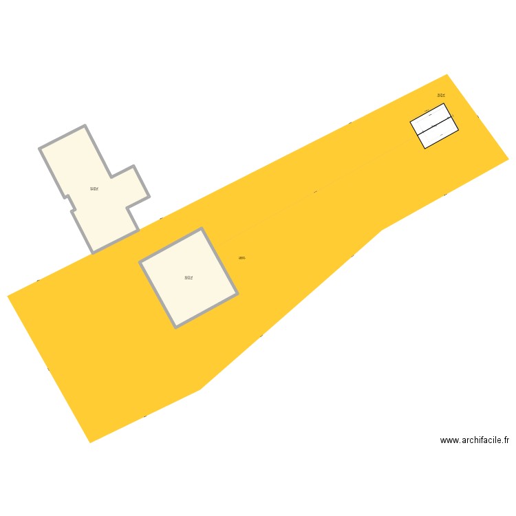 Abri de jardin. Plan de 3 pièces et 255 m2