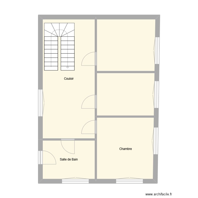 Plan RDC. Plan de 6 pièces et 128 m2