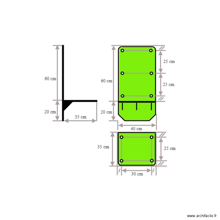 Chaise de monte et baisse. Plan de 0 pièce et 0 m2