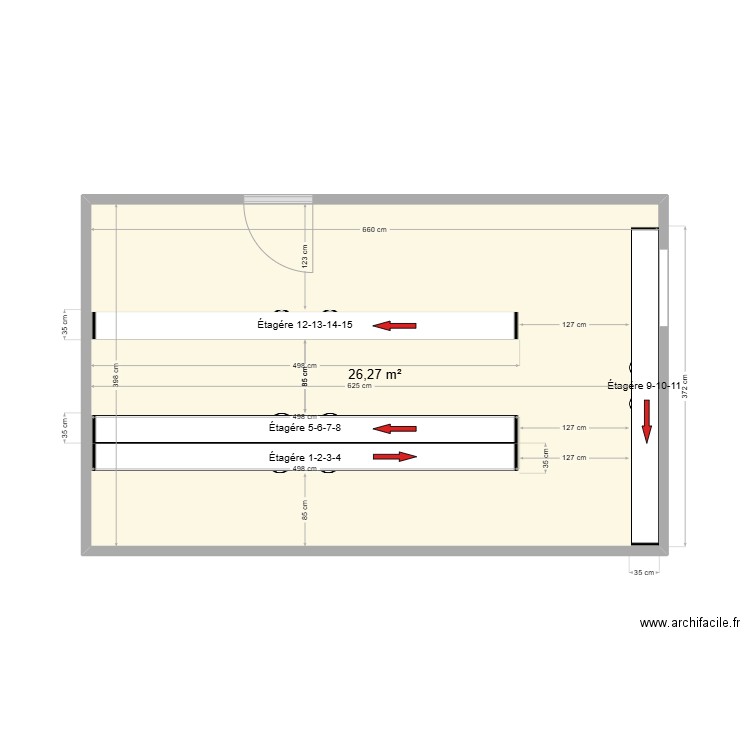 ARCHIVE LOCAL STOCKAGE. Plan de 1 pièce et 26 m2