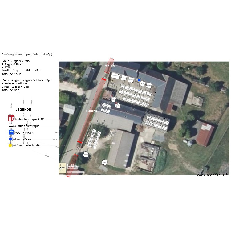 Repas extérieur - Ferme Marcotte Rando. Plan de 0 pièce et 0 m2