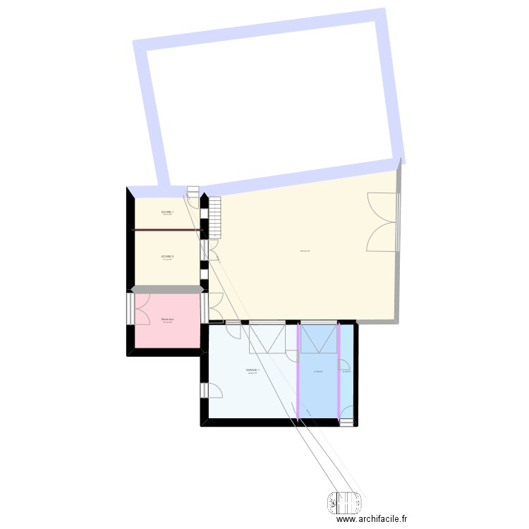 VALENTIN ENSEMBLE RDC. Plan de 7 pièces et 230 m2