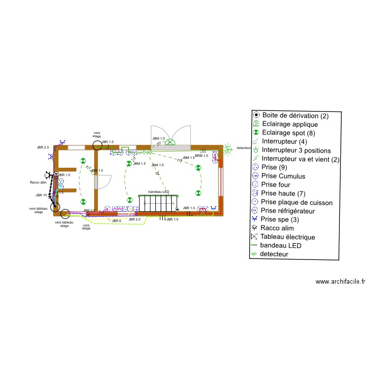 pozzotiny V1. Plan de 2 pièces et 12 m2