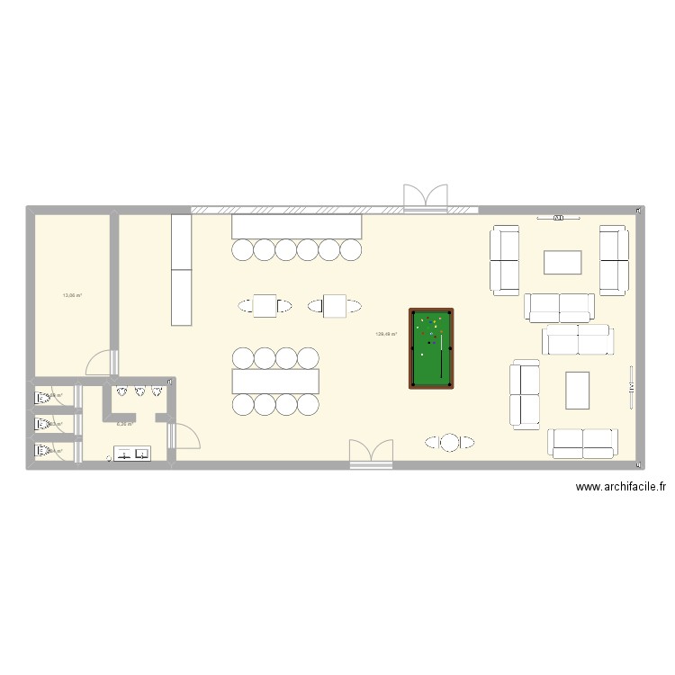 EVA. Plan de 6 pièces et 151 m2