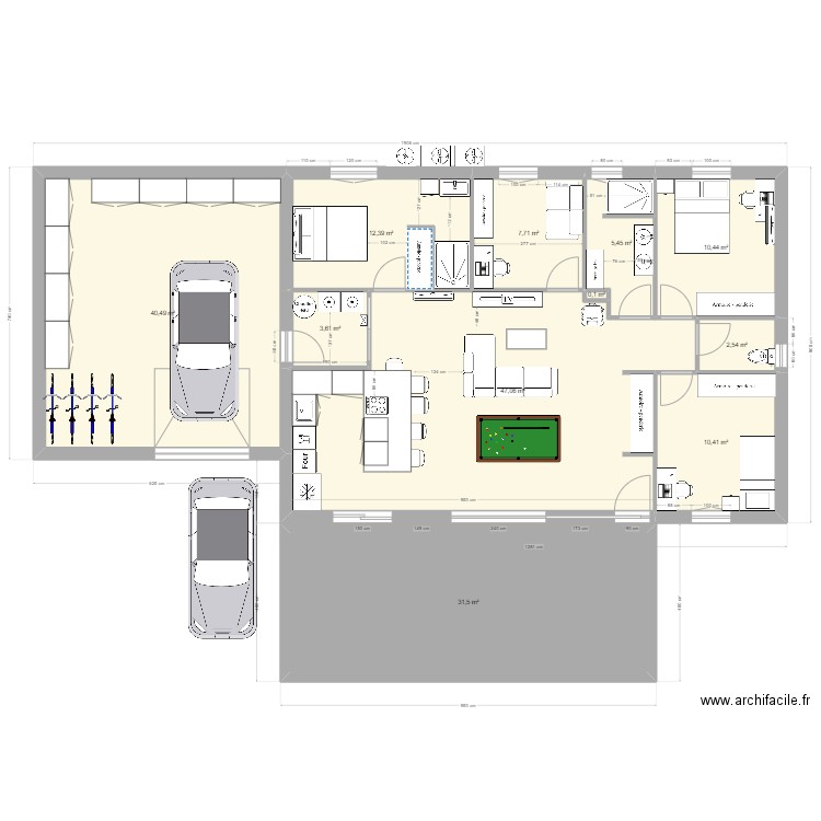 nouvelle maison 1.0.1. Plan de 11 pièces et 172 m2