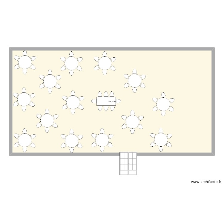 Plan table Mariage 1. Plan de 1 pièce et 176 m2