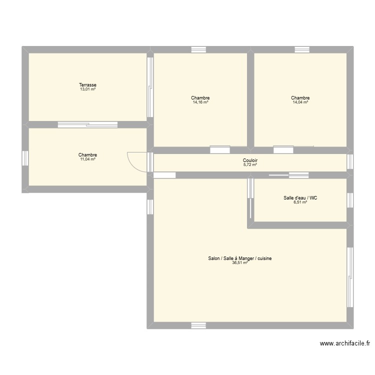 Maison 3. Plan de 7 pièces et 101 m2