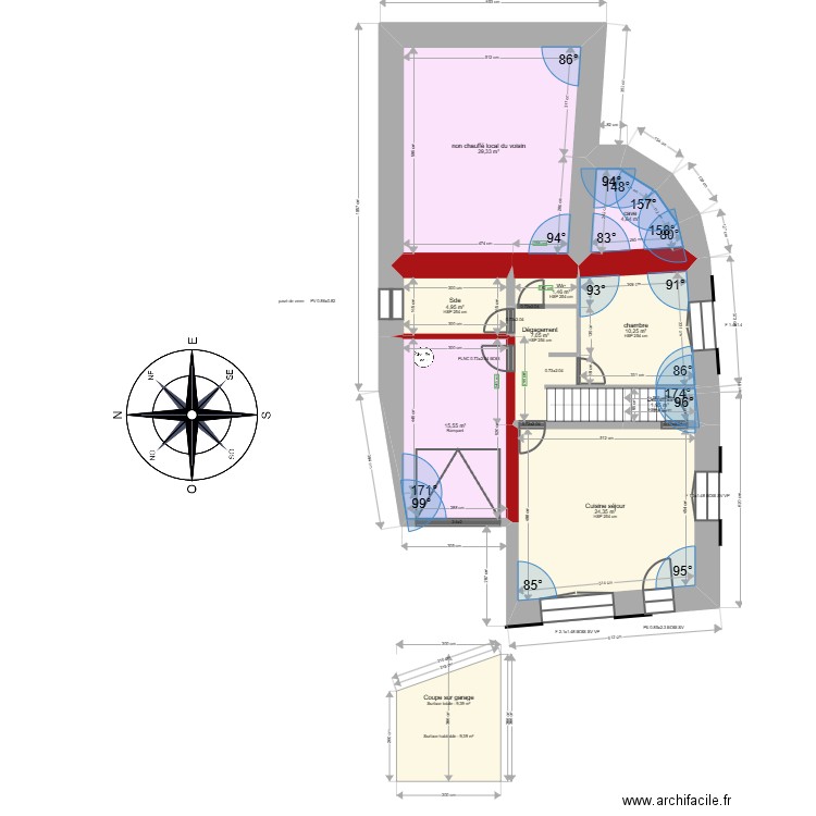 ML24017833 DELAVAUD. Plan de 16 pièces et 145 m2