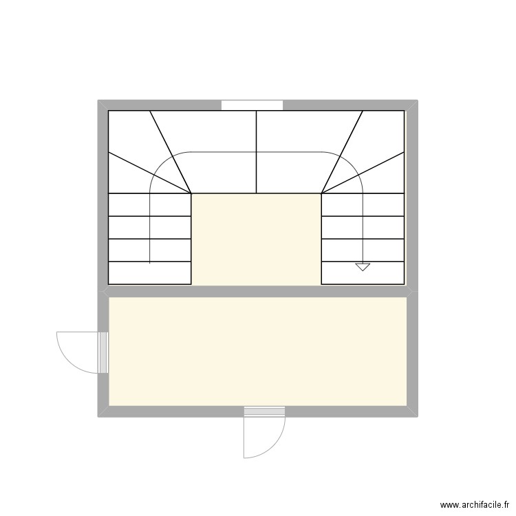 2412 PETIT PC R+1. Plan de 2 pièces et 8 m2