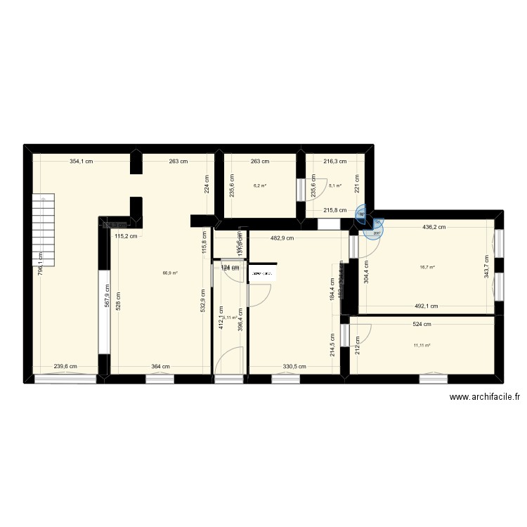 Maison Charentilly. Plan de 6 pièces et 111 m2