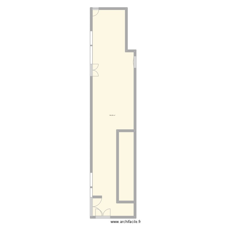 jardin. Plan de 1 pièce et 106 m2