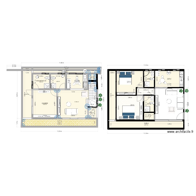 APPART 3PIECES 2025. Plan de 20 pièces et 145 m2