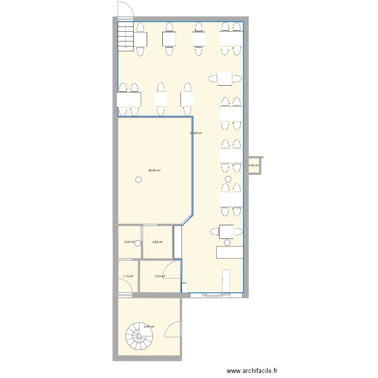 rersto 2. Plan de 8 pièces et 98 m2