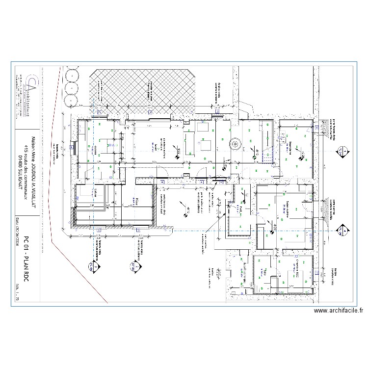 RDC . Plan de 0 pièce et 0 m2