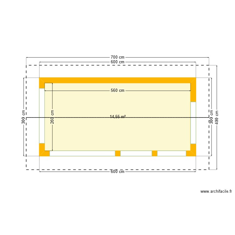 abri cuisine. Plan de 1 pièce et 15 m2