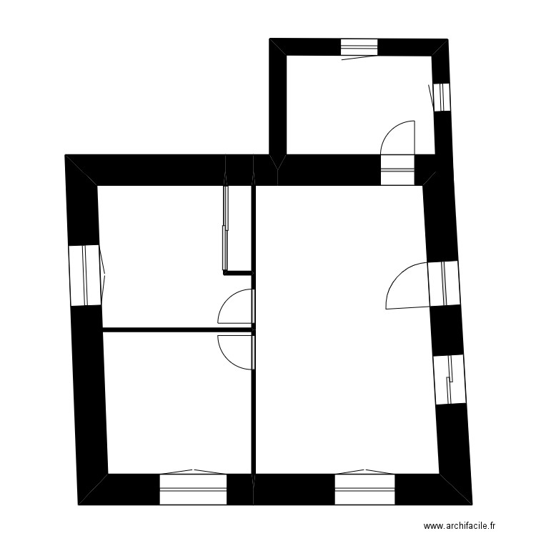 MONTMEY. Plan de 3 pièces et 43 m2