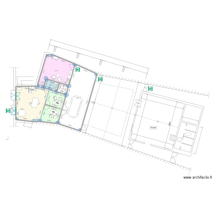 quillan VF. Plan de 7 pièces et 133 m2