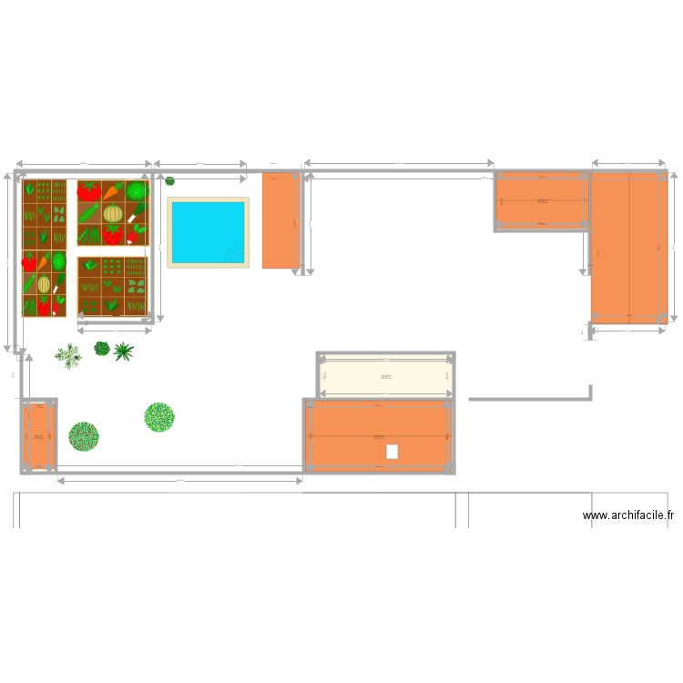 PROJET BENET. Plan de 4 pièces et 103 m2