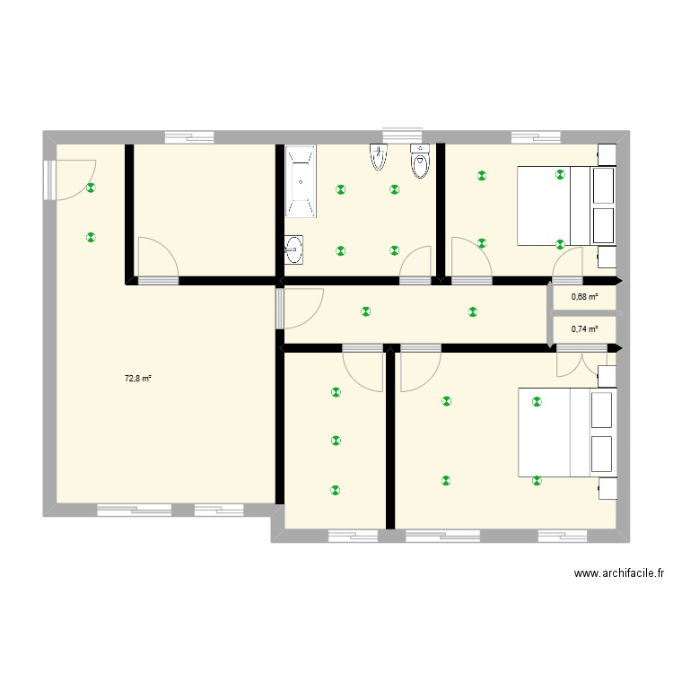 Plan Xeraco platja. Plan de 4 pièces et 81 m2