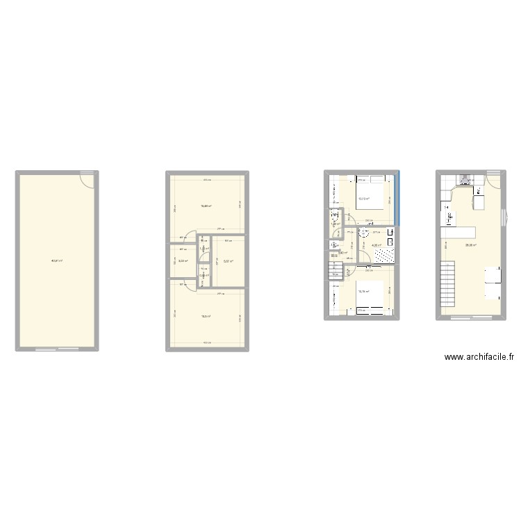 arrière FONTAUDIN. Plan de 13 pièces et 142 m2