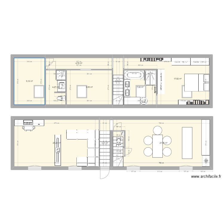 future appart esc milieu 2. Plan de 11 pièces et 113 m2