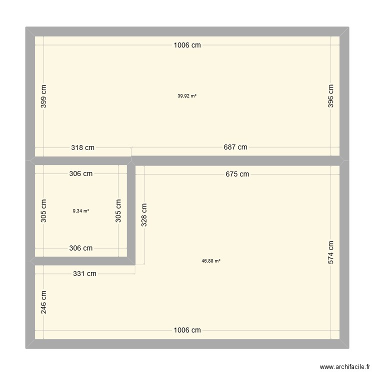 fuste0. Plan de 3 pièces et 96 m2