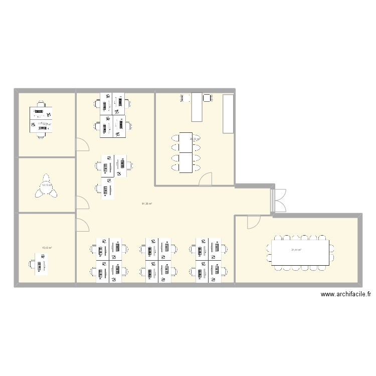 WILSON. Plan de 6 pièces et 193 m2